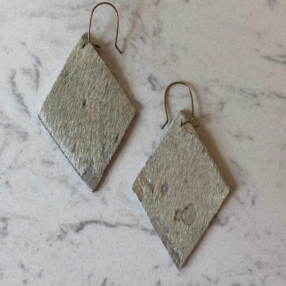 Genuine Leather Cowhide earrings